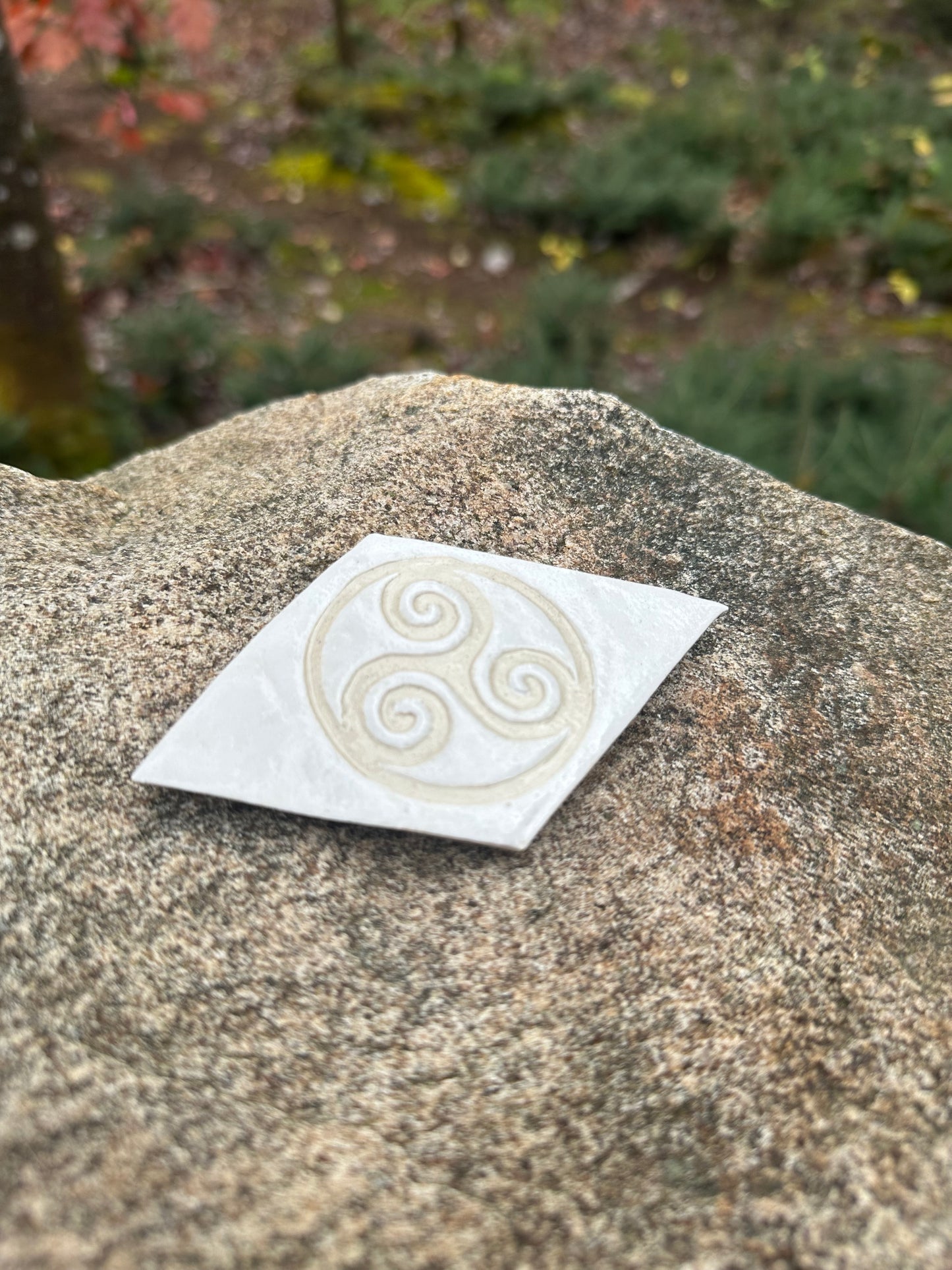 Encensoir en céramique - Triskèle Blanc