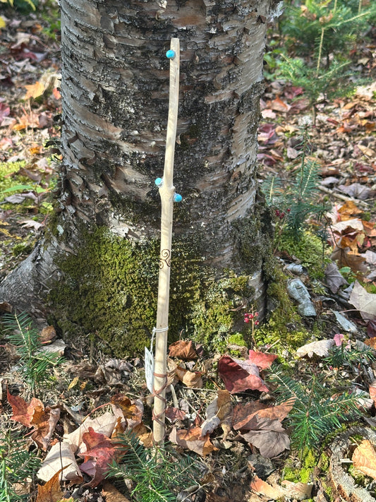 Baguette Énergétique - Bouleau | Turquoises | Corde de suède