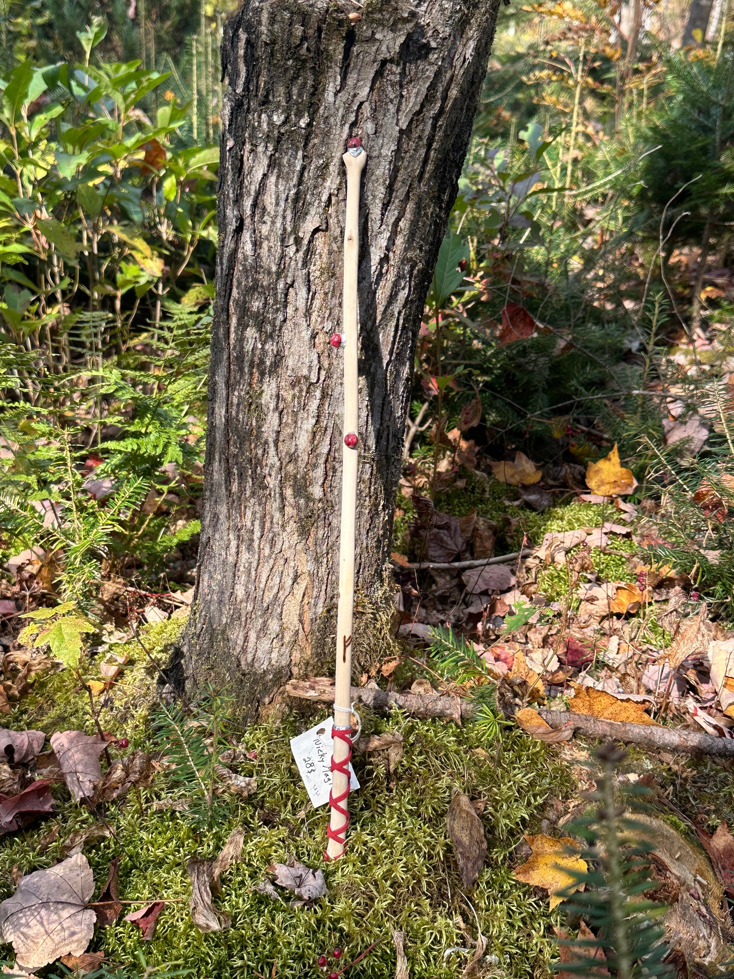 Baguette Énergétique - Érable | Jaspes Rouges | Corde de suède