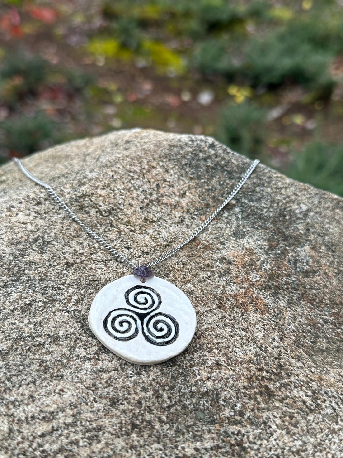 Collier Amulette Celte - Améthiste | Chaîne