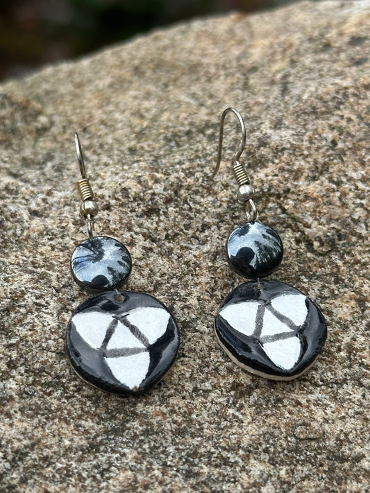 Boucles d'Oreilles Celte - Triquetra | Hématite