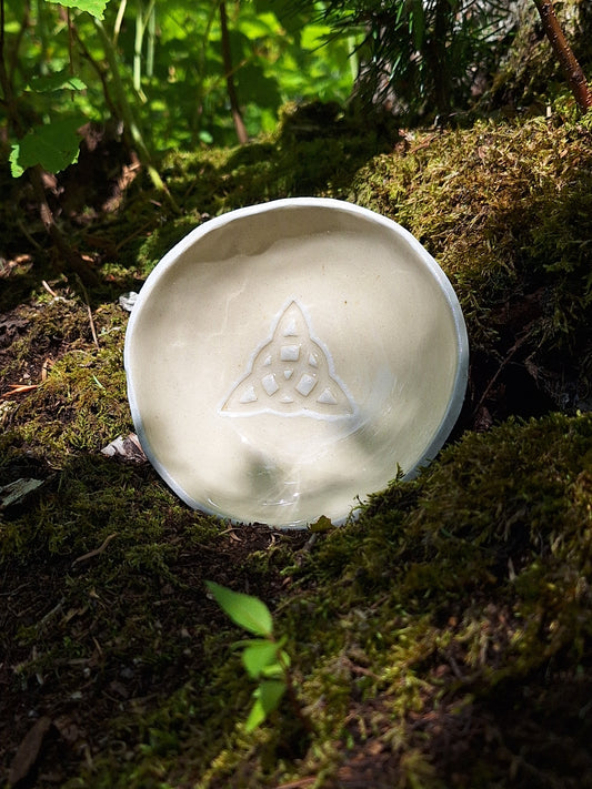Bol Rituel - Triquetra (& Triskel + Pentacle)